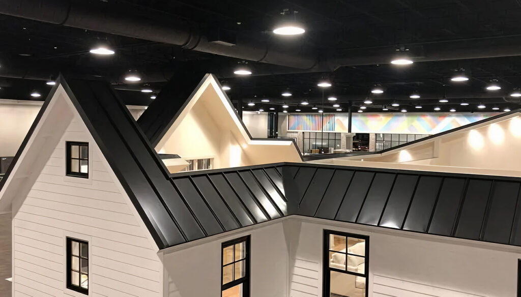 Completed architectural roofing project by King of Texas commercial roofing contractor